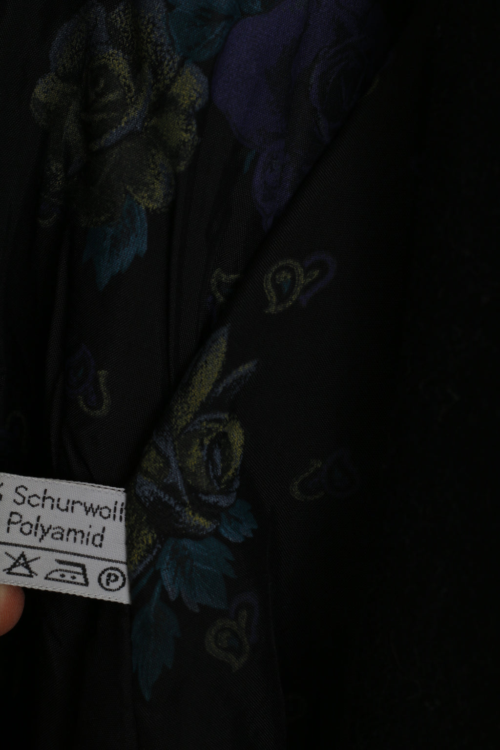 Richard Muller Petite Mademoiselle Woman M Coat Black Wool  Buttons West Germany Top