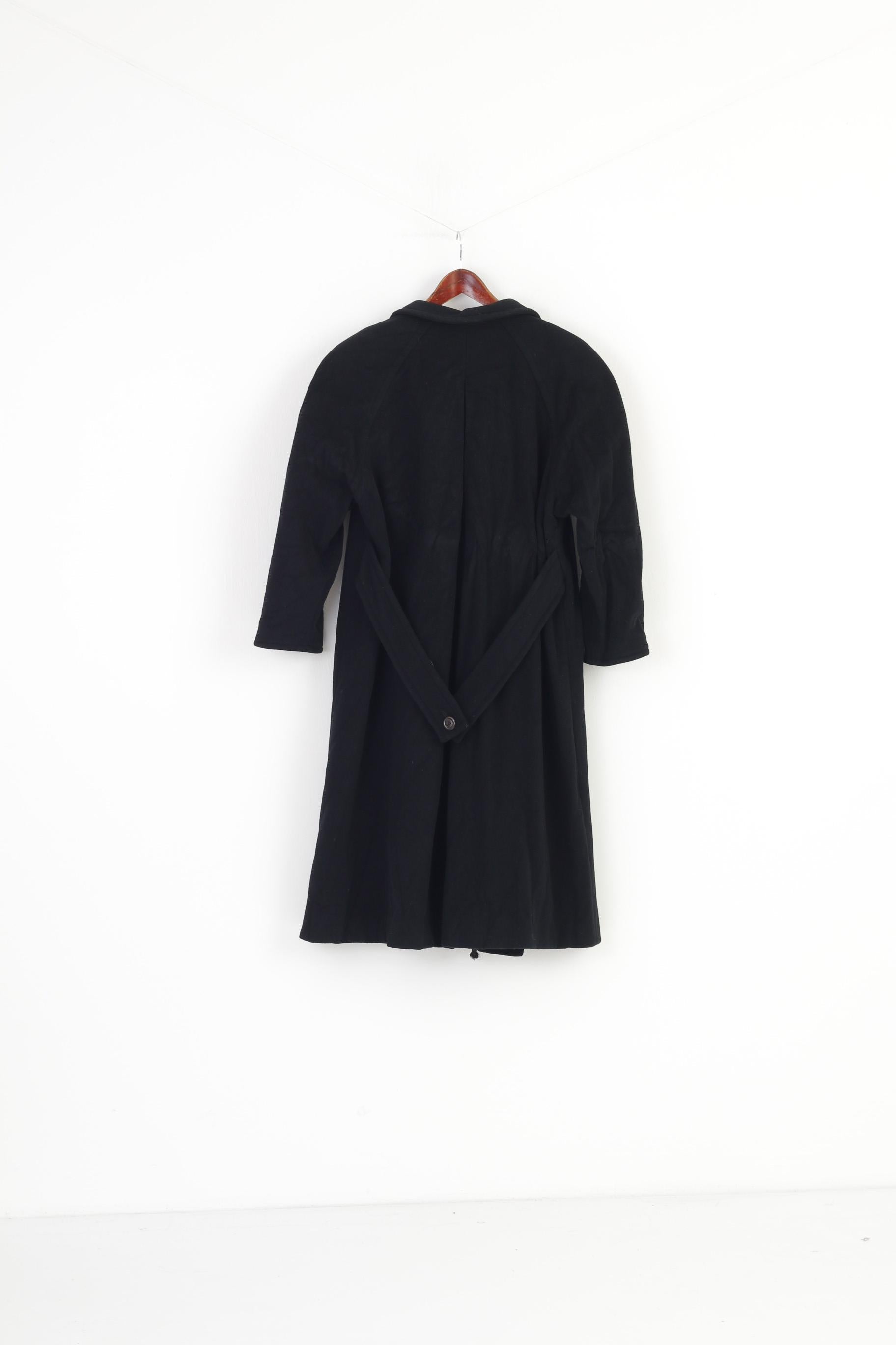 Richard Muller Petite Mademoiselle Woman M Coat Black Wool  Buttons West Germany Top