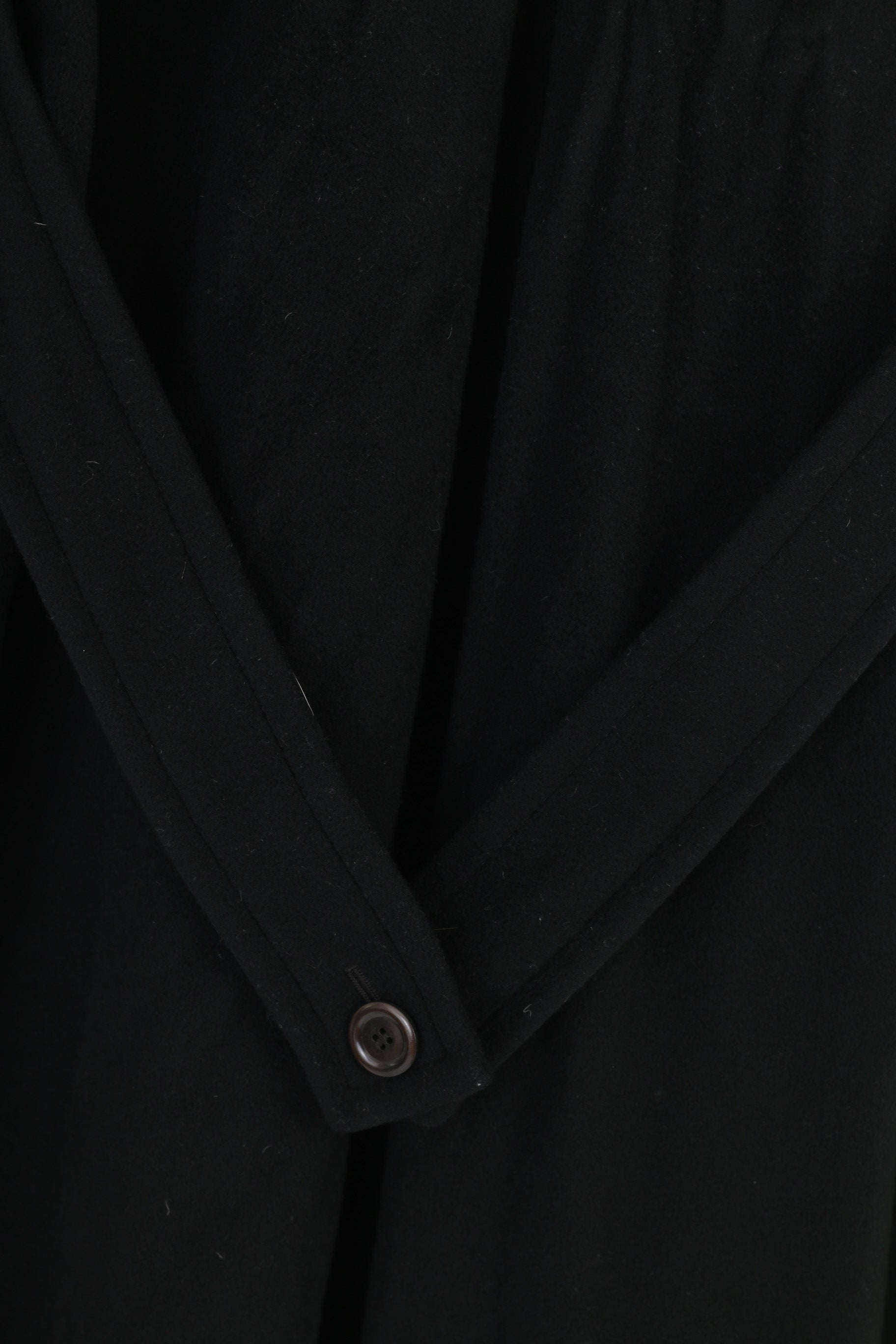 Richard Muller Petite Mademoiselle Woman M Coat Black Wool  Buttons West Germany Top