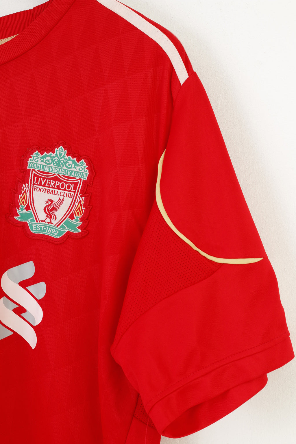 Adidas Maglia L da uomo Abbigliamento sportivo Allenamento Rosso Manica corta Sport Liverpool Football Club Est 1892 Top vintage