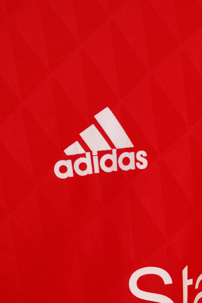 Adidas homme L chemise Sportswear entraînement rouge manches courtes Sport Liverpool Football Club Est 1892 haut vintage