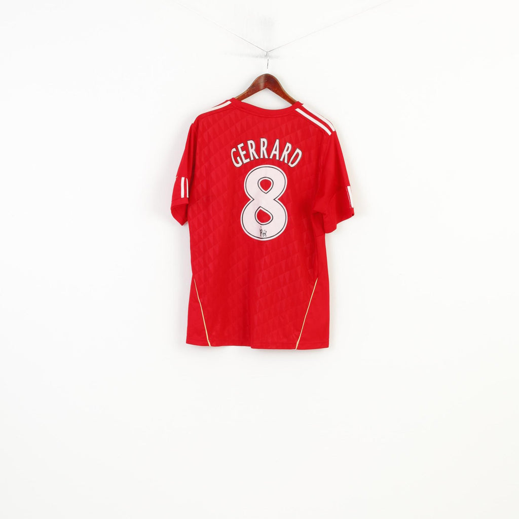 Adidas Maglia L da uomo Abbigliamento sportivo Allenamento Rosso Manica corta Sport Liverpool Football Club Est 1892 Top vintage
