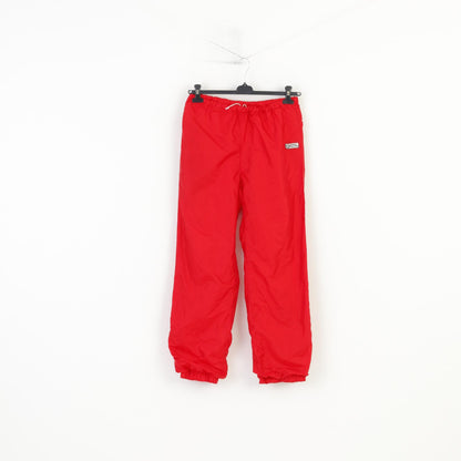 Sergio Tacchini Men 12 42 Trousers Red Sportswear Nylon Training Pants