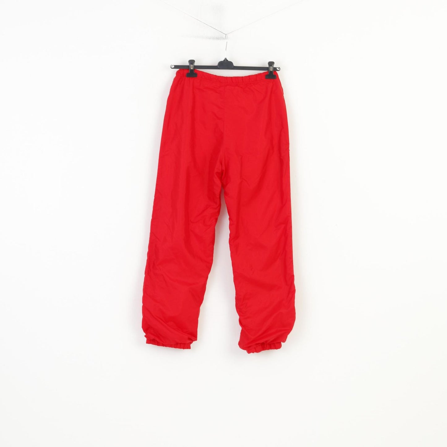 Sergio Tacchini Women 12 M Trousers Red Vintage 90s Sportswear Nylon Training Pants
