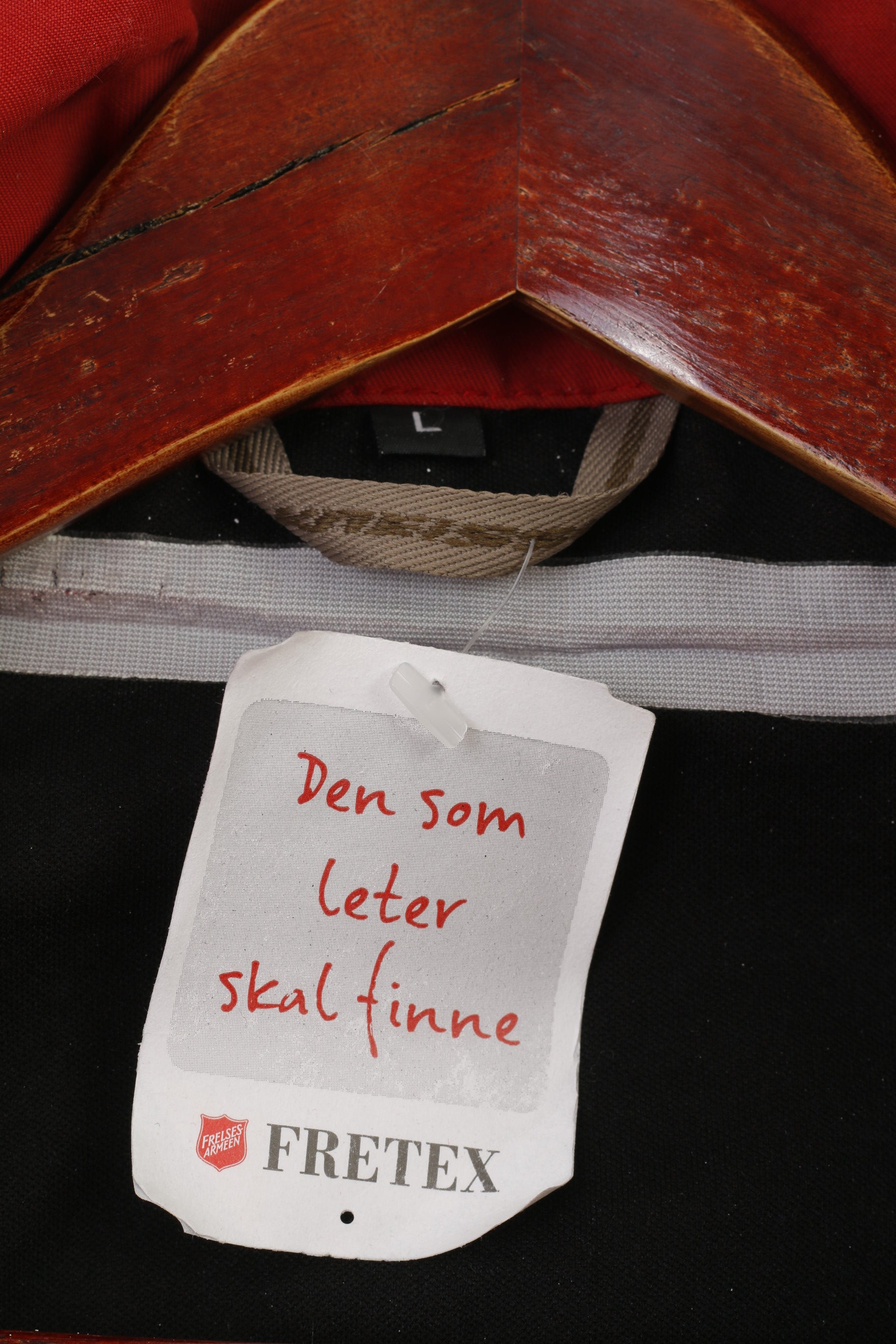 Fretex Men L Jacket Full Zipper Red Outwear Vintage Top