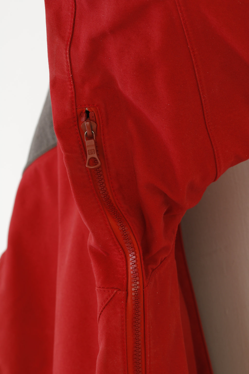 Fretex Hommes L Veste Fermeture Éclair Complète Rouge Outwear Haut Vintage