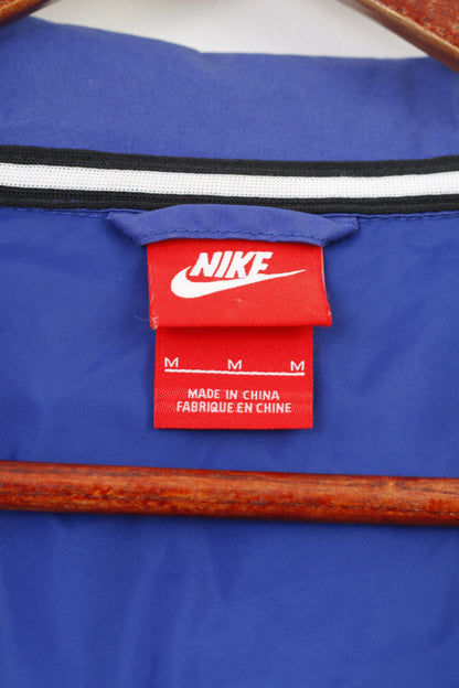 Nike hommes M veste bleu marine coton pleine fermeture éclair vêtements de sport haut