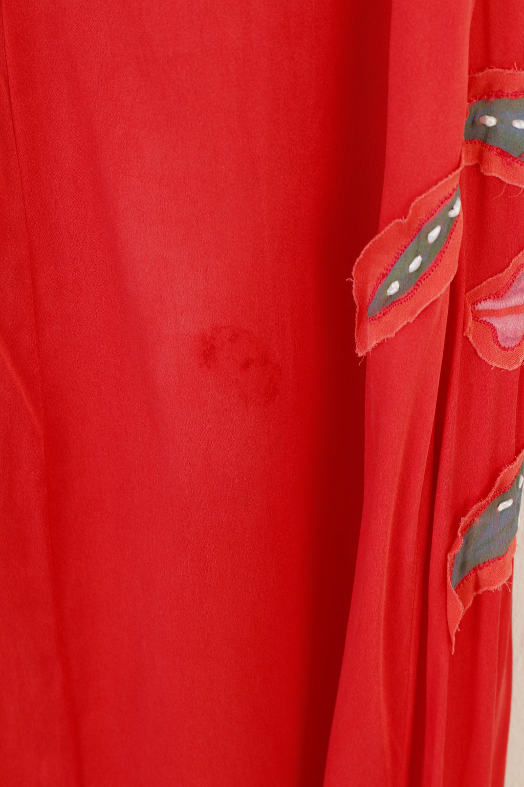 Toy G. Women M Sleep Dress Red Silk Flower Print Sleevelees Sleepwear