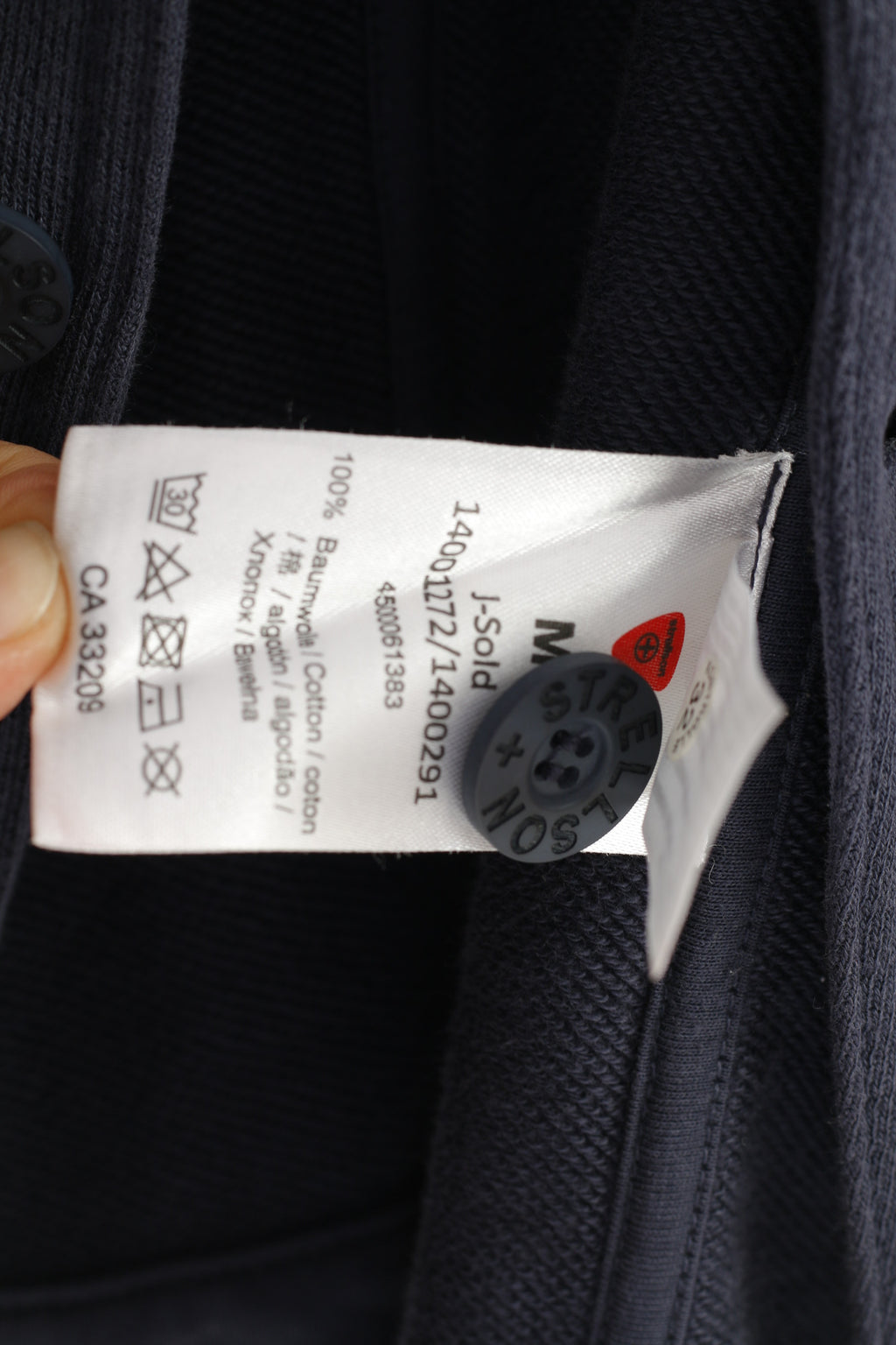 Strellson Men M Blazer Cotton Navy Blue Buttons Long Sleeve Top