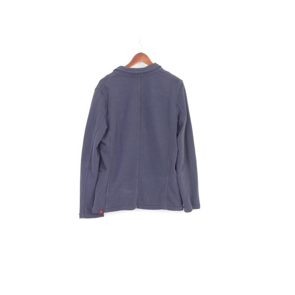 Strellson Men M Blazer Cotton Navy Blue Buttons Long Sleeve Top