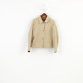 Ploumanac'h Women 8 40 Jacket Cotton Beige Bottoms Collar Vintage Padded  Top