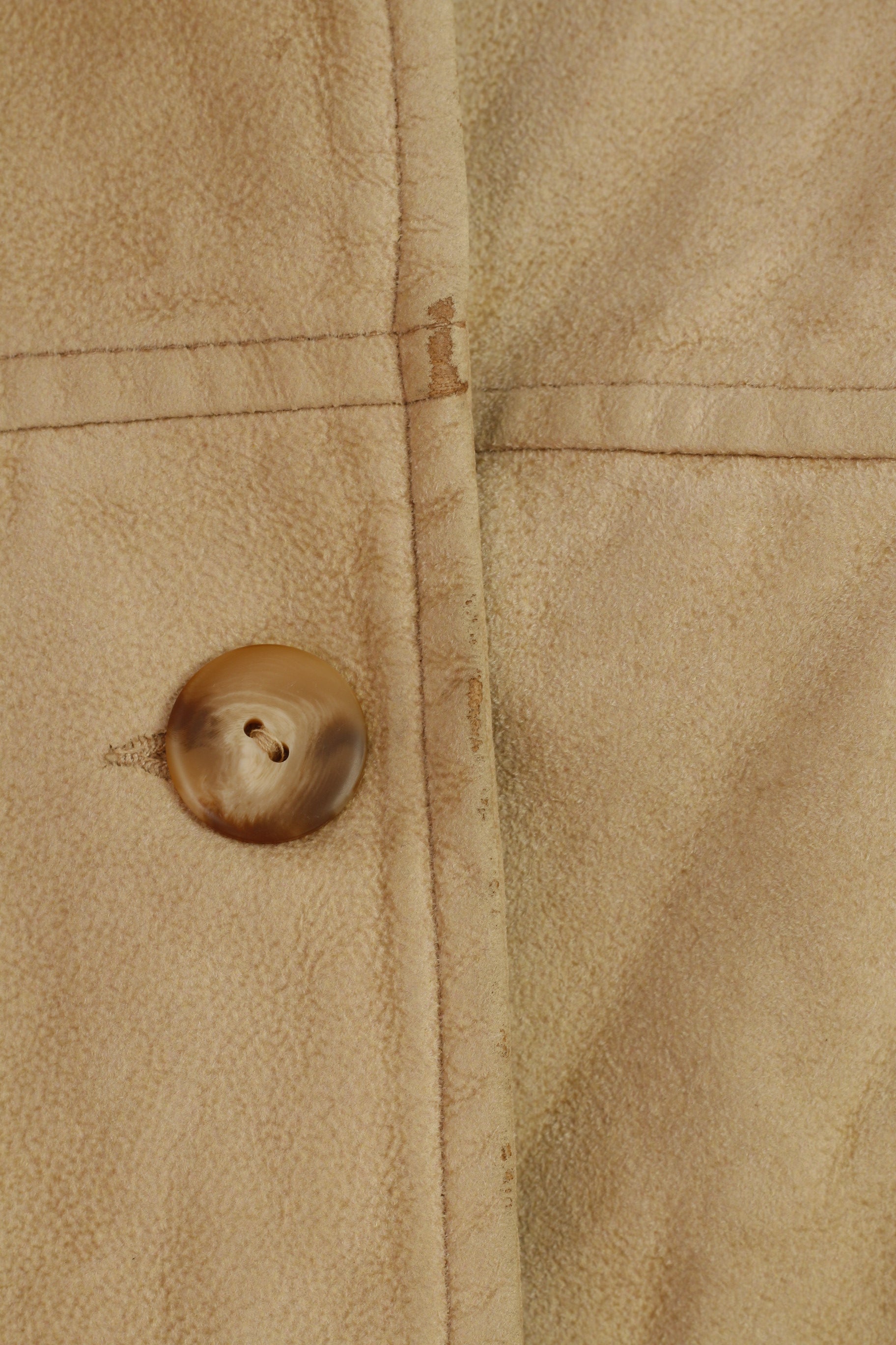 Ploumanac'h Femme 8 S Veste Rétro Coton Beige Bas Col Vintage Haut Rembourré