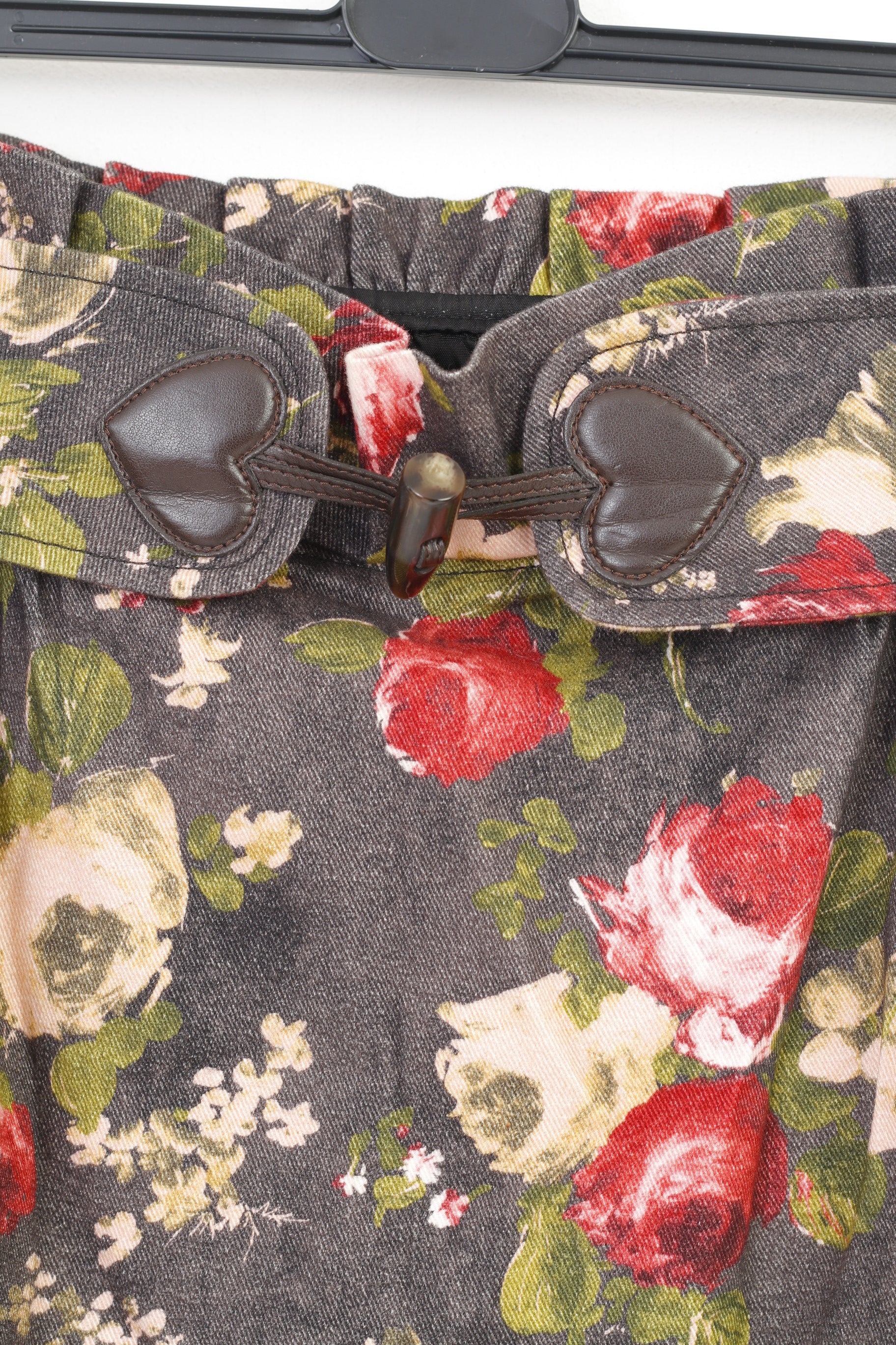 Love Moschino Femme 6 S Jupe Coton Floral Italie Multicolore Ceinturé