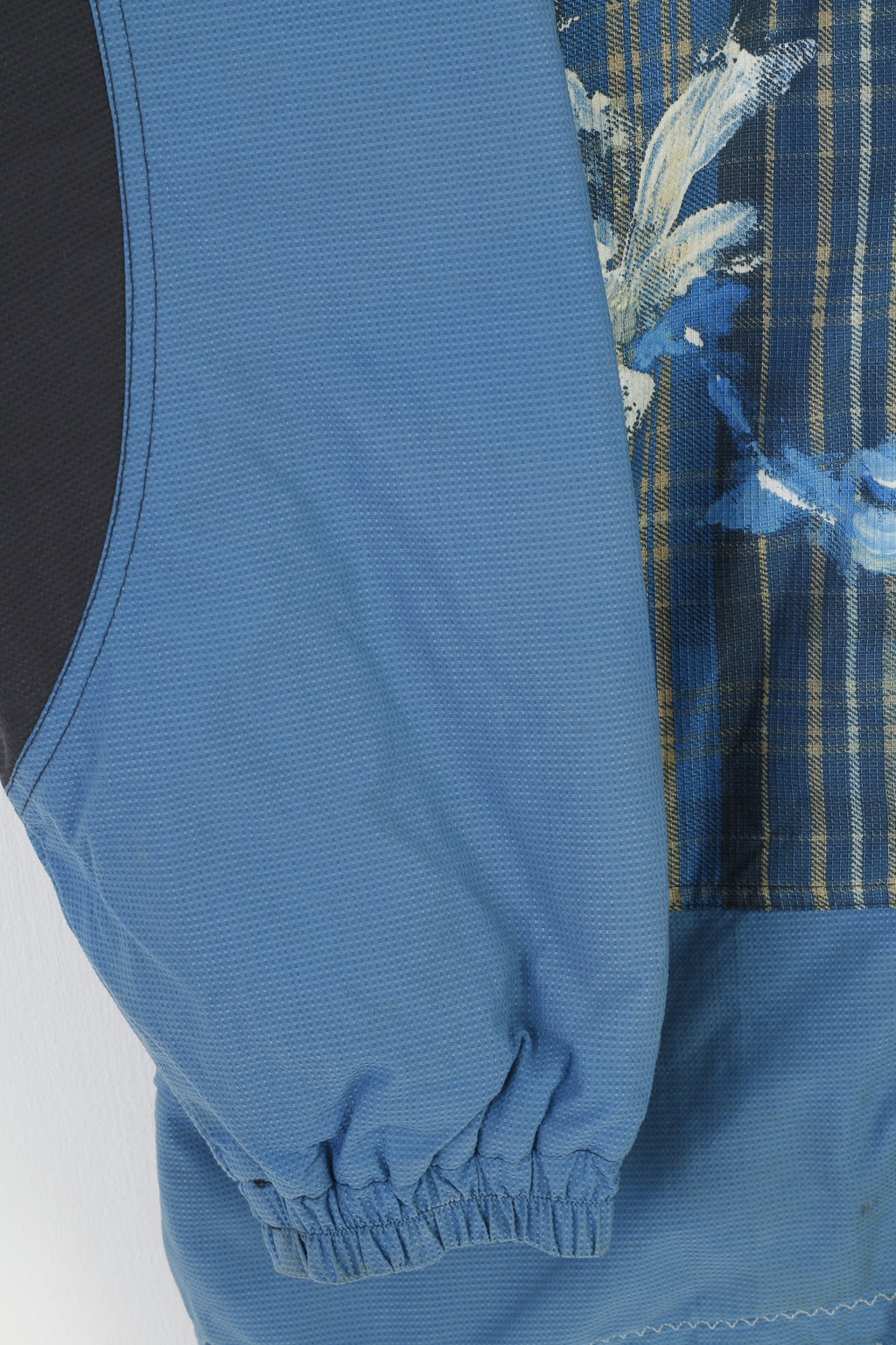 Active Swiss Design Women 40 L Jacket Blue Nylon  Retro Full Zipper Outwear Vintage Top