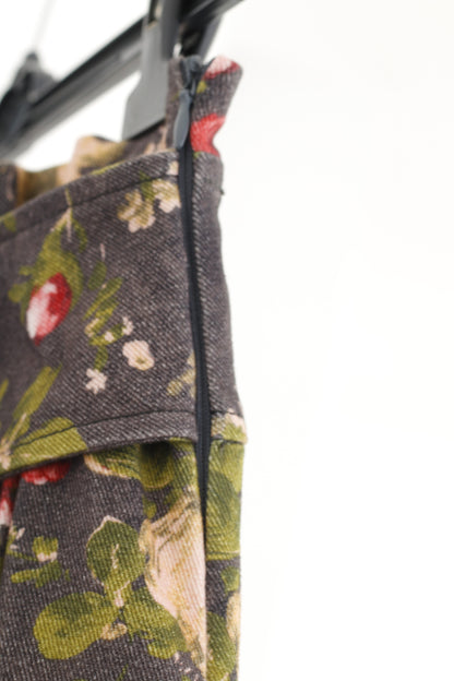 Love Moschino Femme 6 S Jupe Coton Floral Italie Multicolore Ceinturé