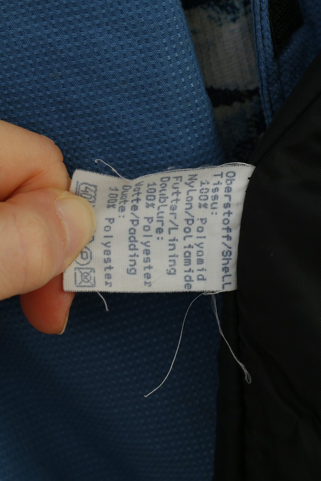 Active Swiss Design Women 40 L Jacket Blue Nylon  Retro Full Zipper Outwear Vintage Top