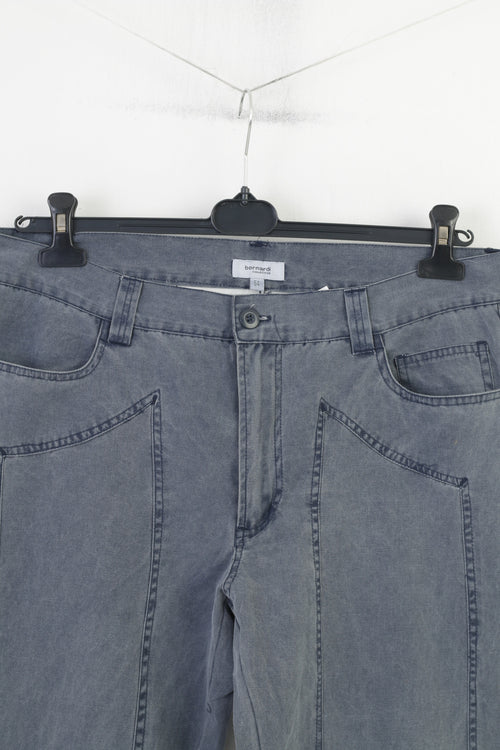 Bernardi Collection Homme 54 Pantalon Gris Coton Classique Jean Clair Pantalon Vintage 