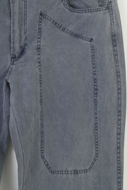 Pantaloni Bernardi Collezione Uomo 54 Pantaloni Jeans Classici Leggeri in Cotone Grigio Vintage 