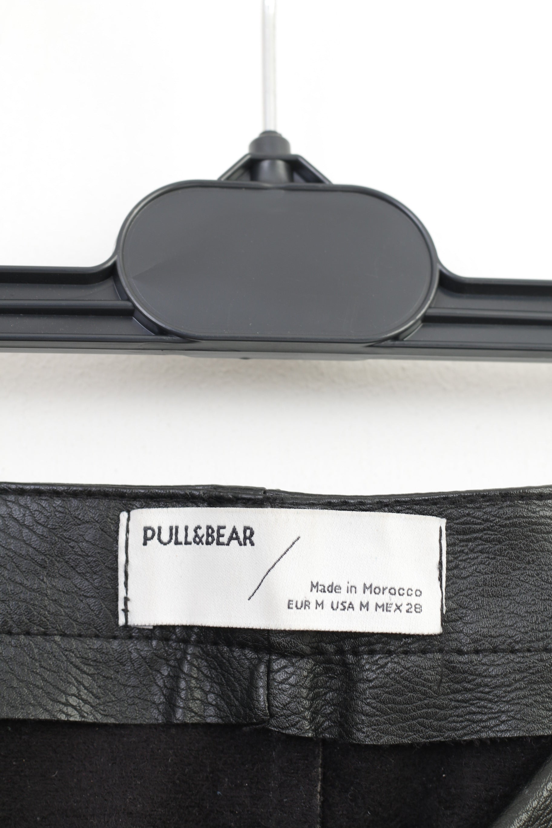 Pull&amp;Bear Woman M Jupe Poches Noir Fermeture Éclair Passants De Ceinture Haut Court