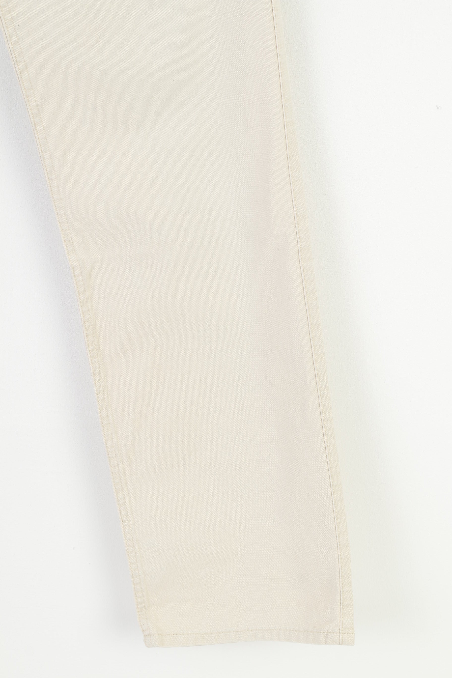 Mustang Men 34  Trousers Beige Jeans Cotton Basic Straight Leg Vintage Pants