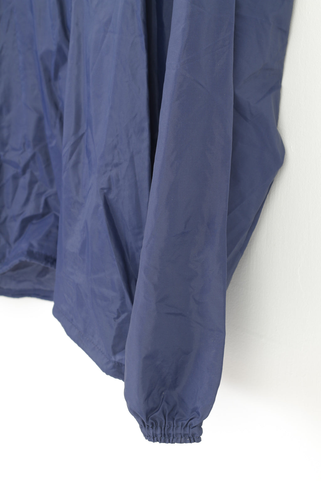 Adidas Men 186 L Jacket Navy Vintage 90s Blue Waterproof Full Zipper Hood Top