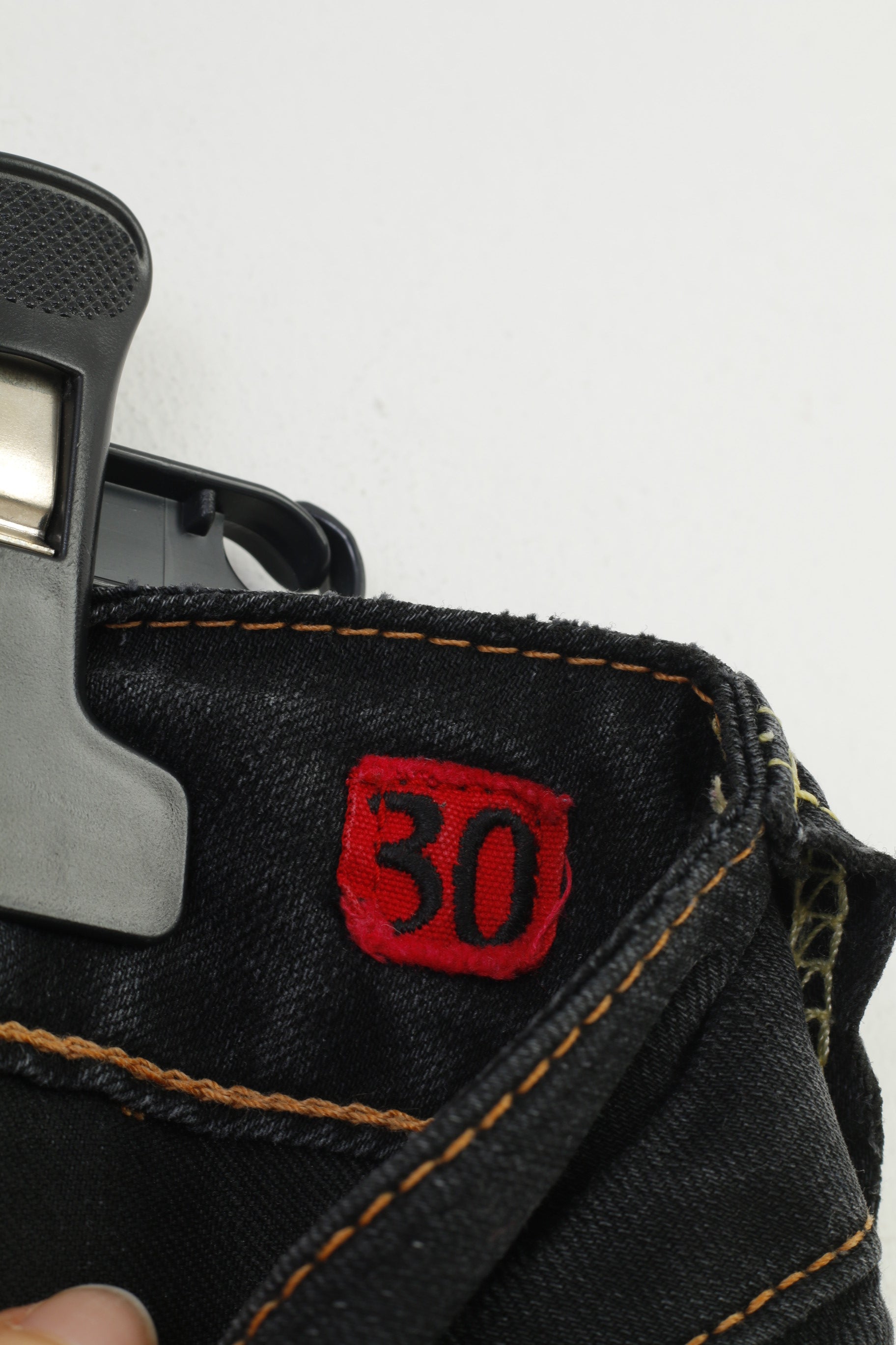 GUESS Premium Women 30 Jeans Trousers Navy Cotton Straight Leg Denim Vintage Pants