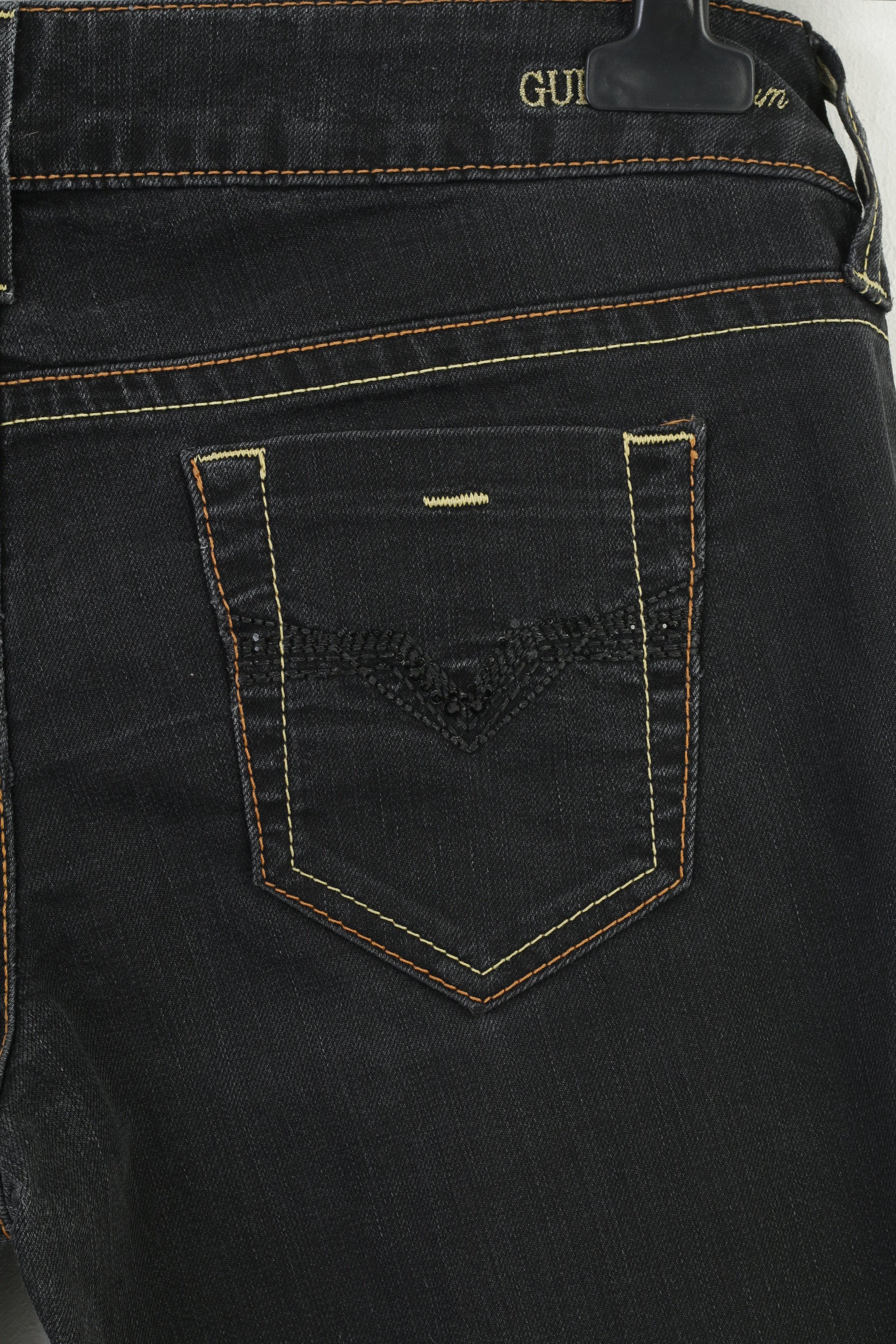 GUESS Premium Women 30 Jeans Trousers Navy Cotton Straight Leg Denim Vintage Pants