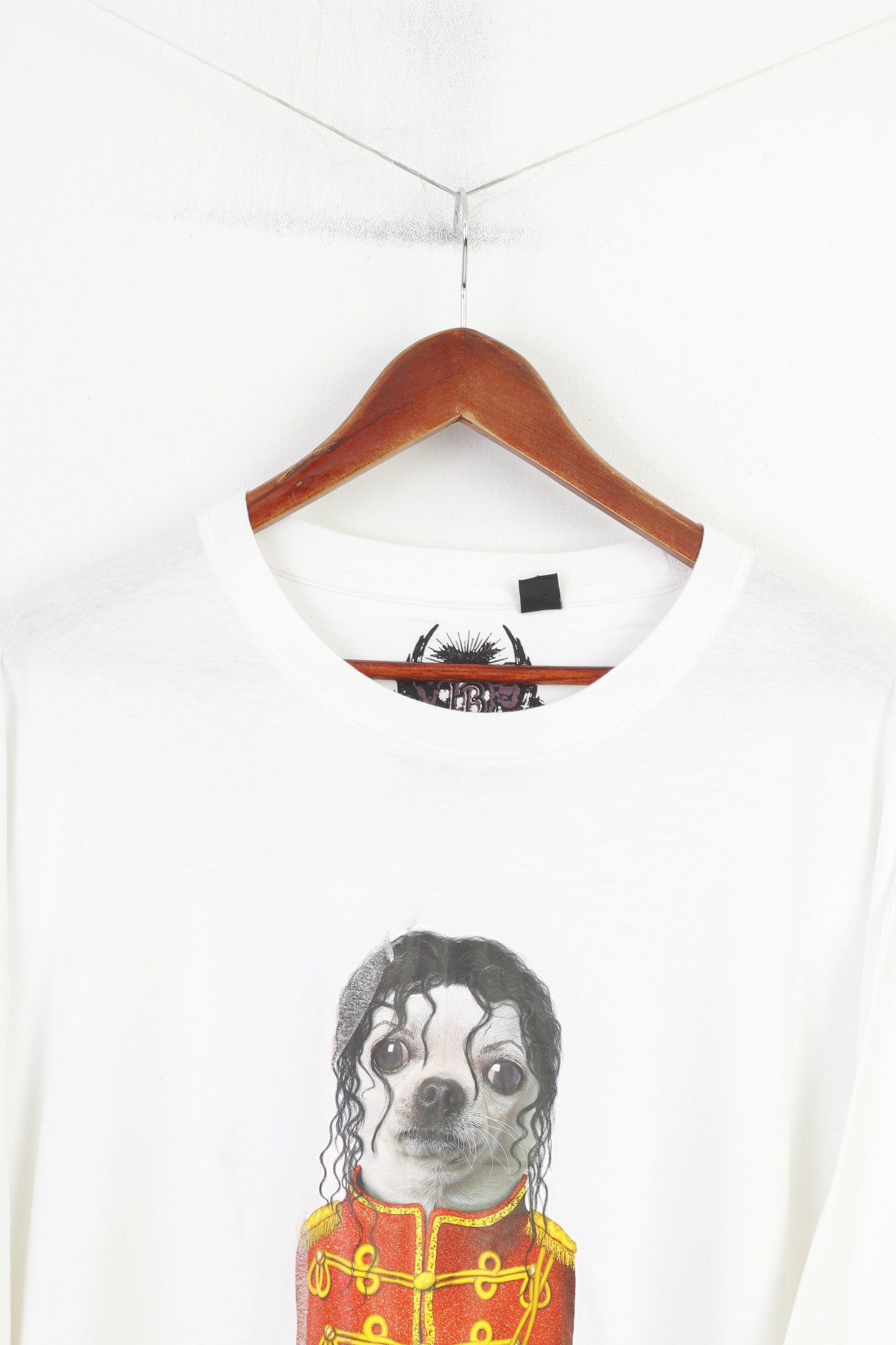 Joe Browns Men 3XL T-Shirt White Cotton Graphic Michael Jackson Crew Neck Top