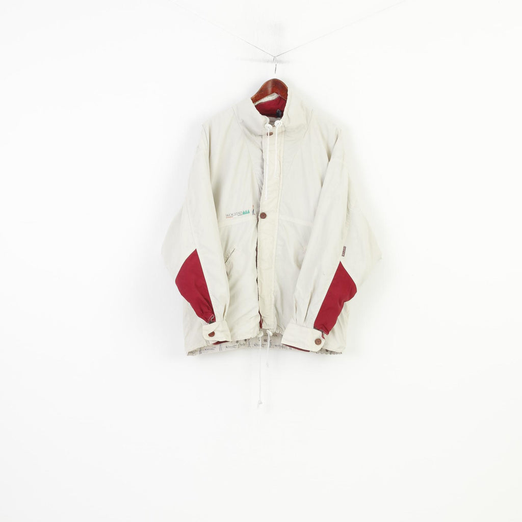 Skogstad Men L Jacket Beige Lightweight Golf Full Zipper Retro Sport Vintage Natural Conceptlife Top