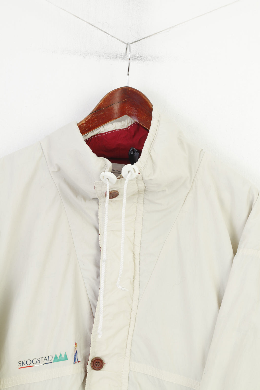 Skogstad Giacca da uomo L Beige Leggera Golf Cerniera completa Retro Sport Vintage Natural Conceptlife Top