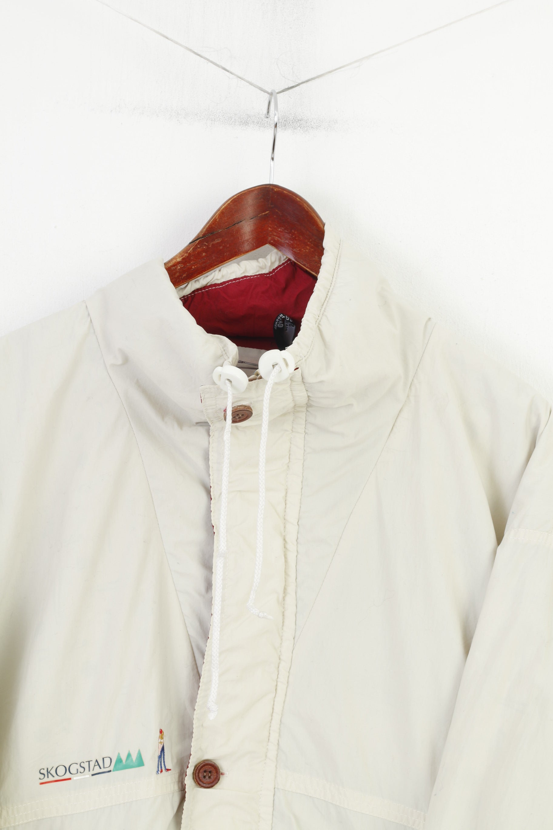 Skogstad Men L Jacket Beige Lightweight Golf Full Zipper Retro Sport Vintage Natural Conceptlife Top