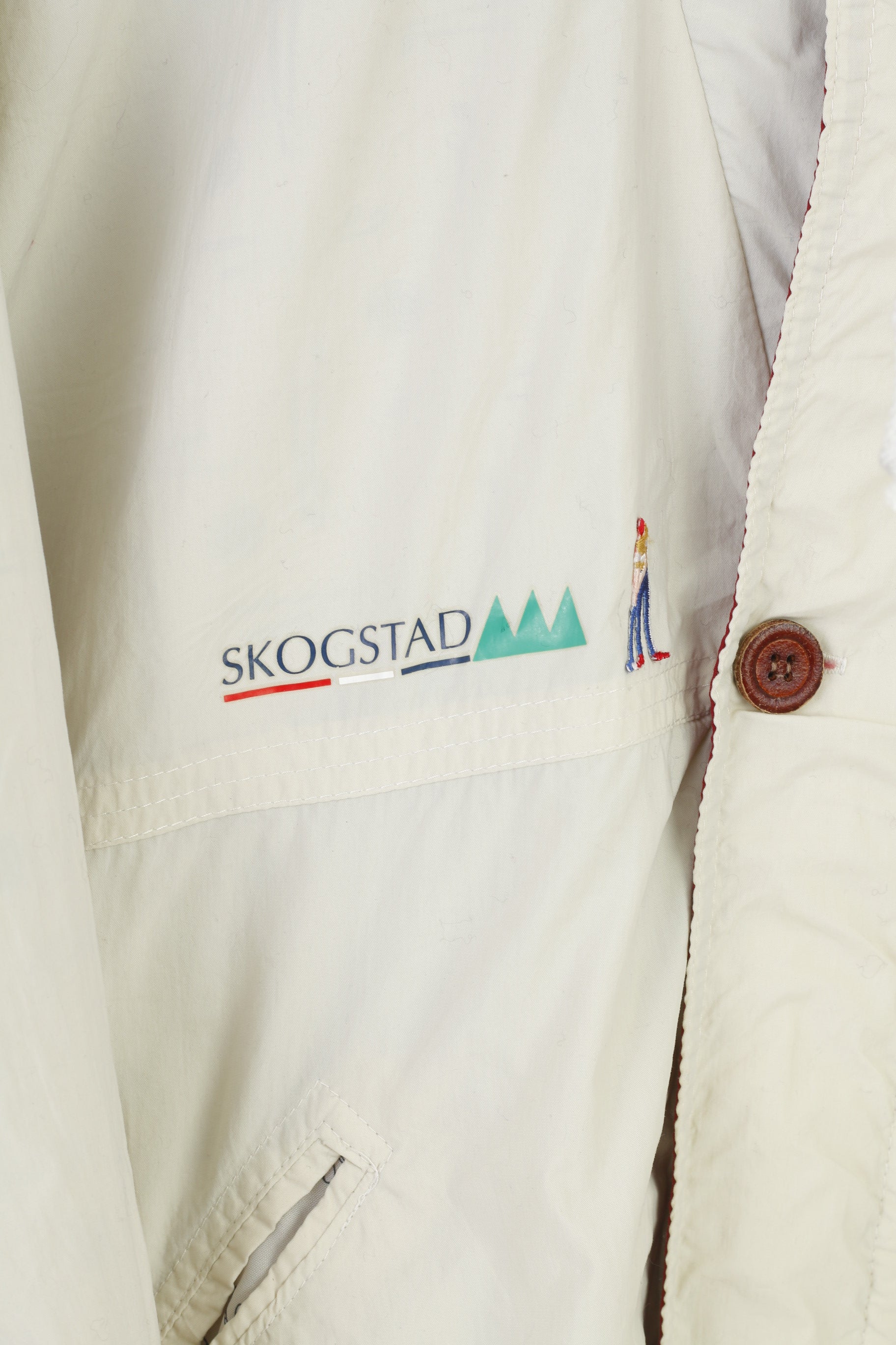 Skogstad Men L Jacket Beige Lightweight Golf Full Zipper Retro Sport Vintage Natural Conceptlife Top