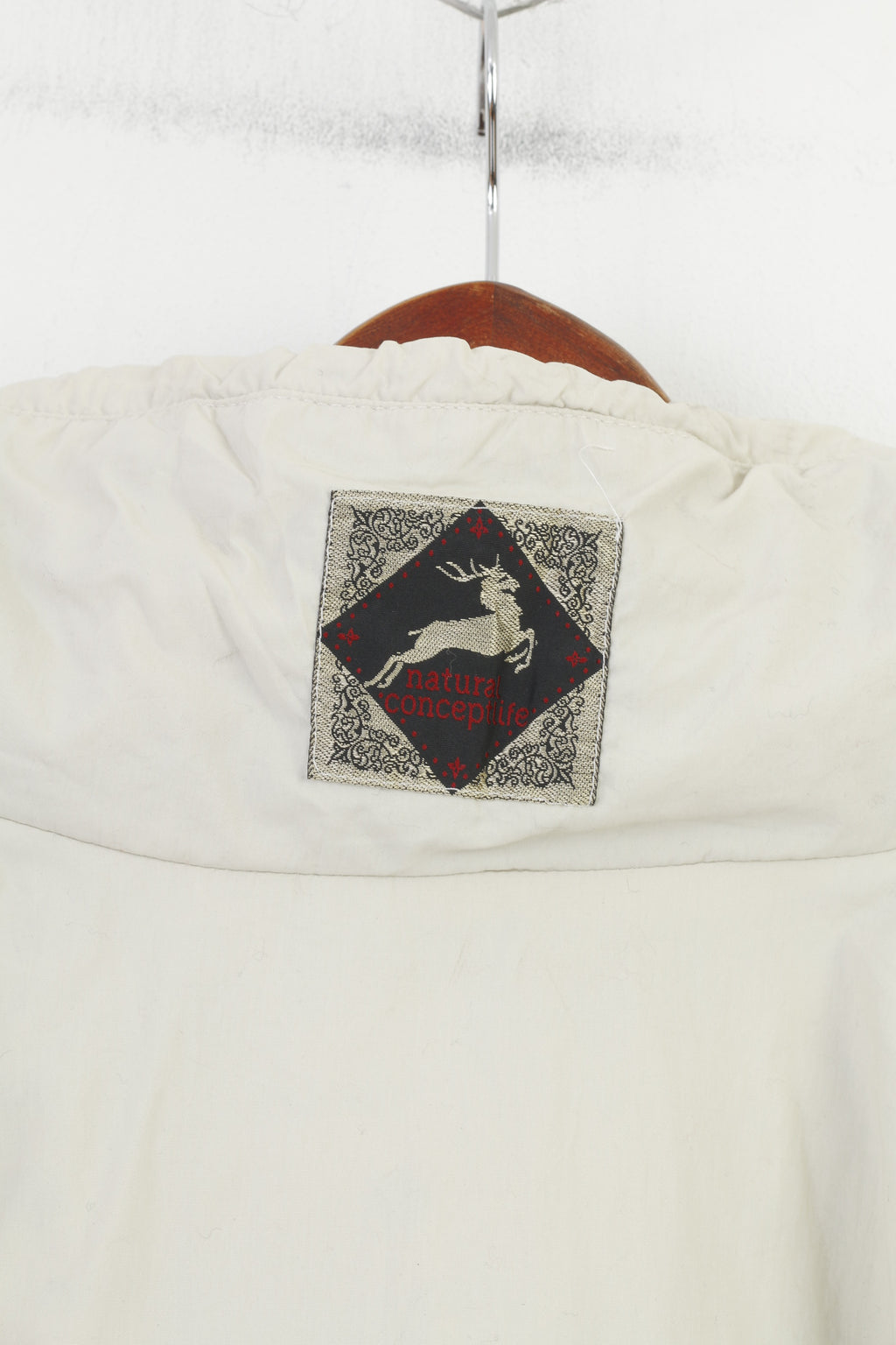 Skogstad Giacca da uomo L Beige Leggera Golf Cerniera completa Retro Sport Vintage Natural Conceptlife Top