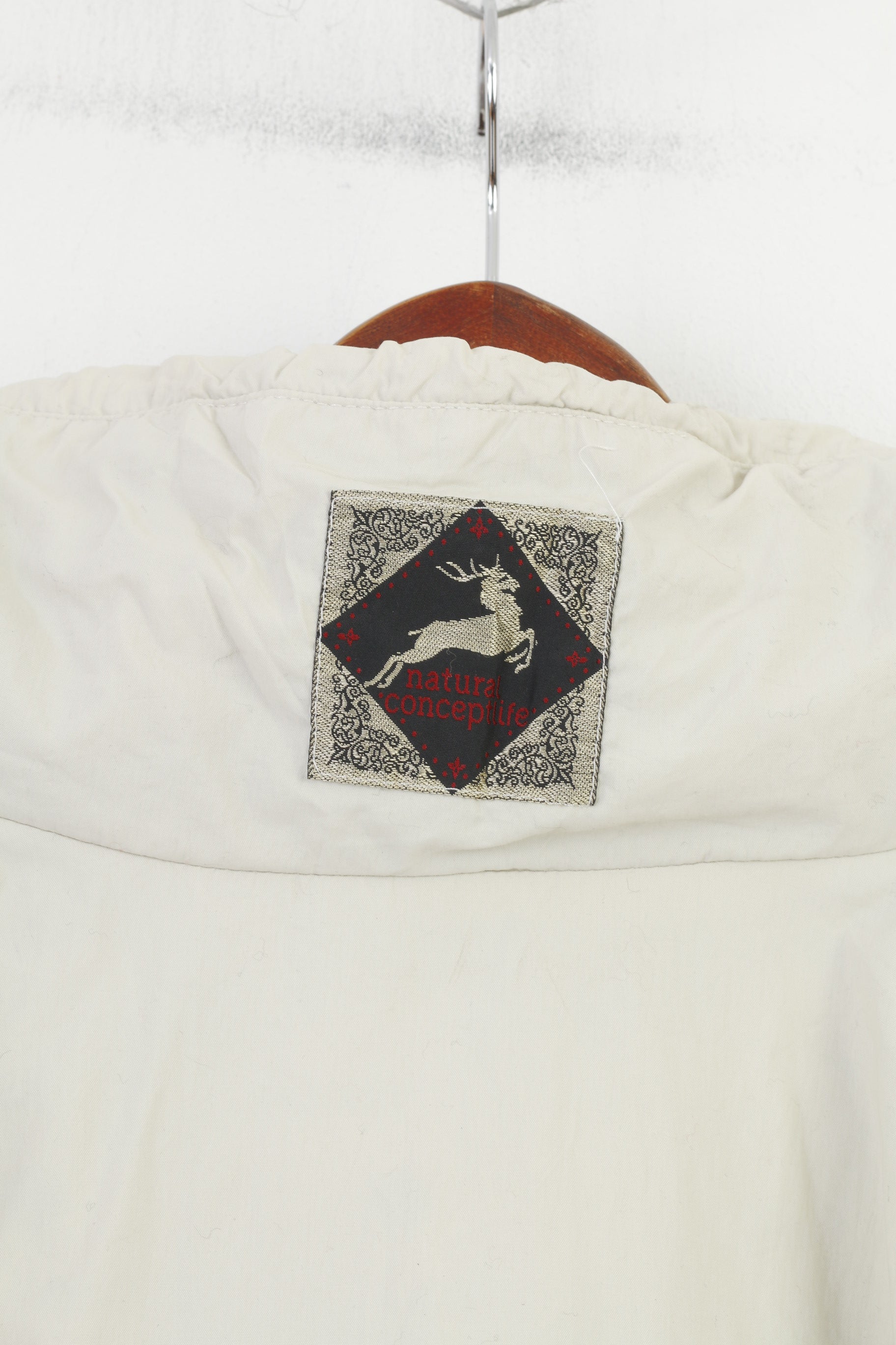 Skogstad Giacca da uomo L Beige Leggera Golf Cerniera completa Retro Sport Vintage Natural Conceptlife Top