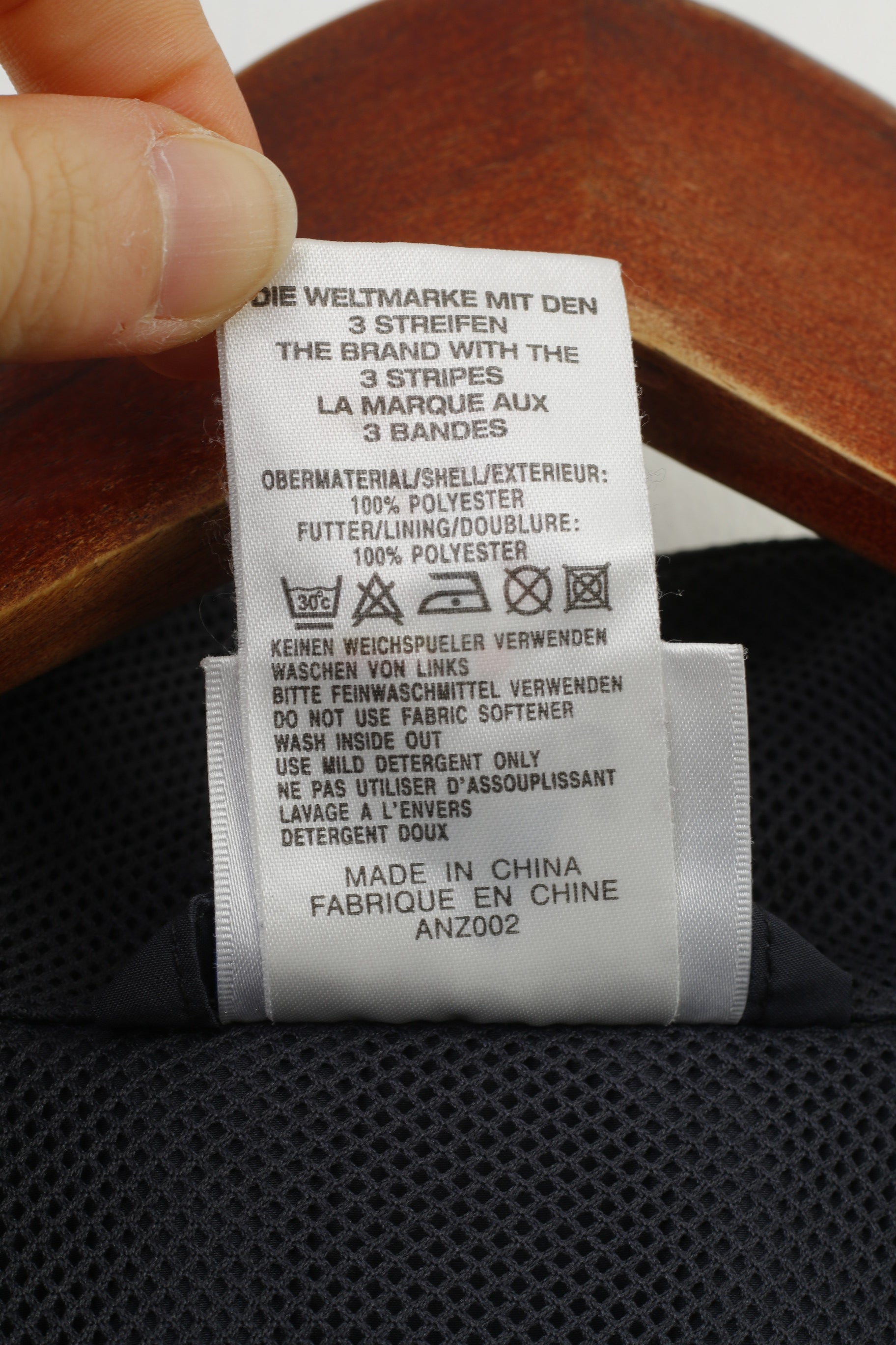 Adidas Hommes M Veste Marine Léger Vintage Run Sportswear Zip Up Training Top