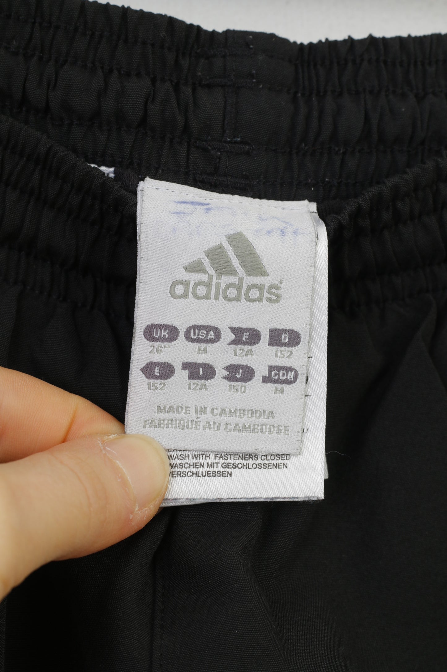 Adidas – pantalon pour garçon de 12 ans, 152 ans, noir, vêtements de sport, poches, entraînement, fermeture éclair, Vintage, 3 bandes 