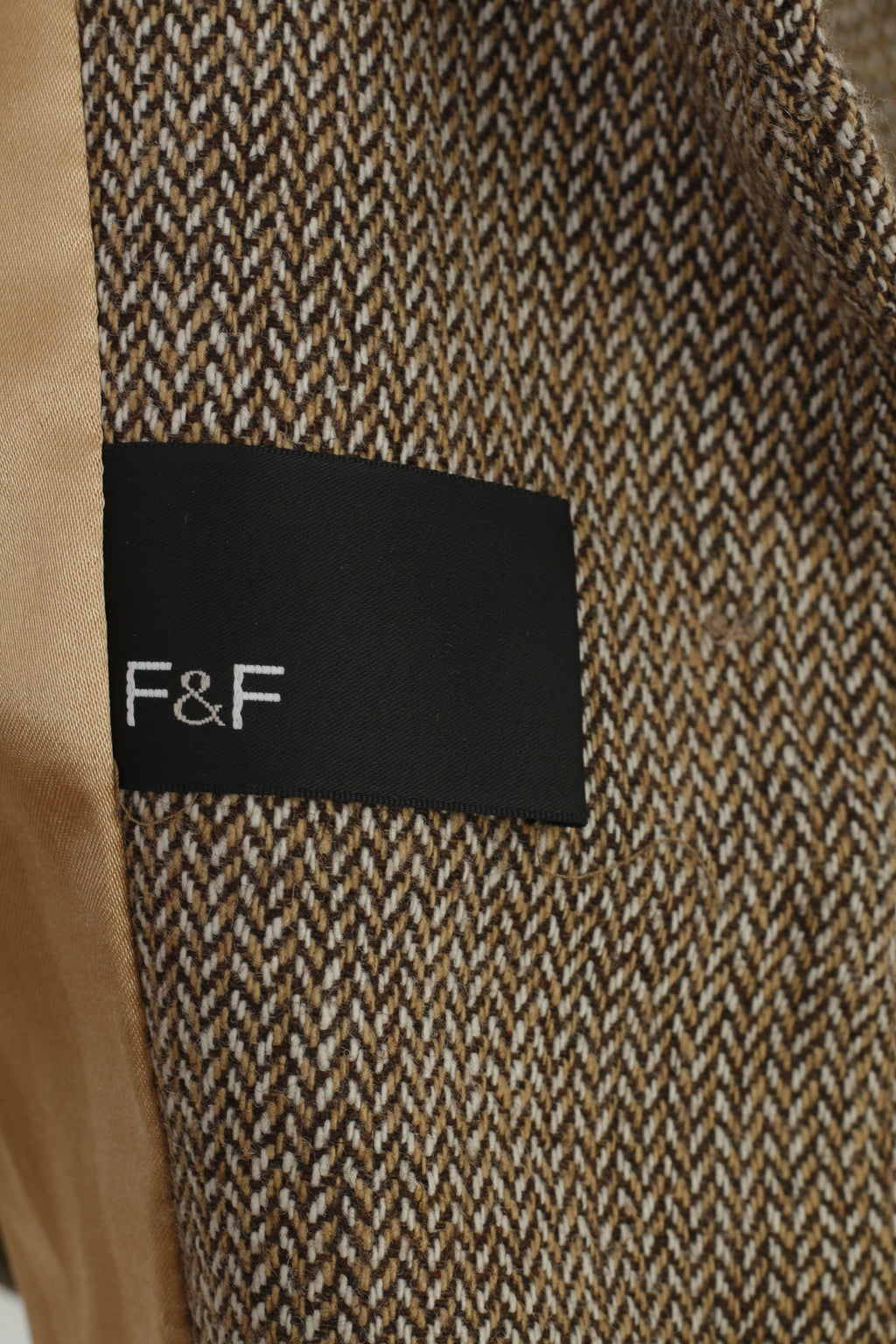 F&F Woman 16 Jacket Brown Buttons Collar Short Decorative Pockets Top