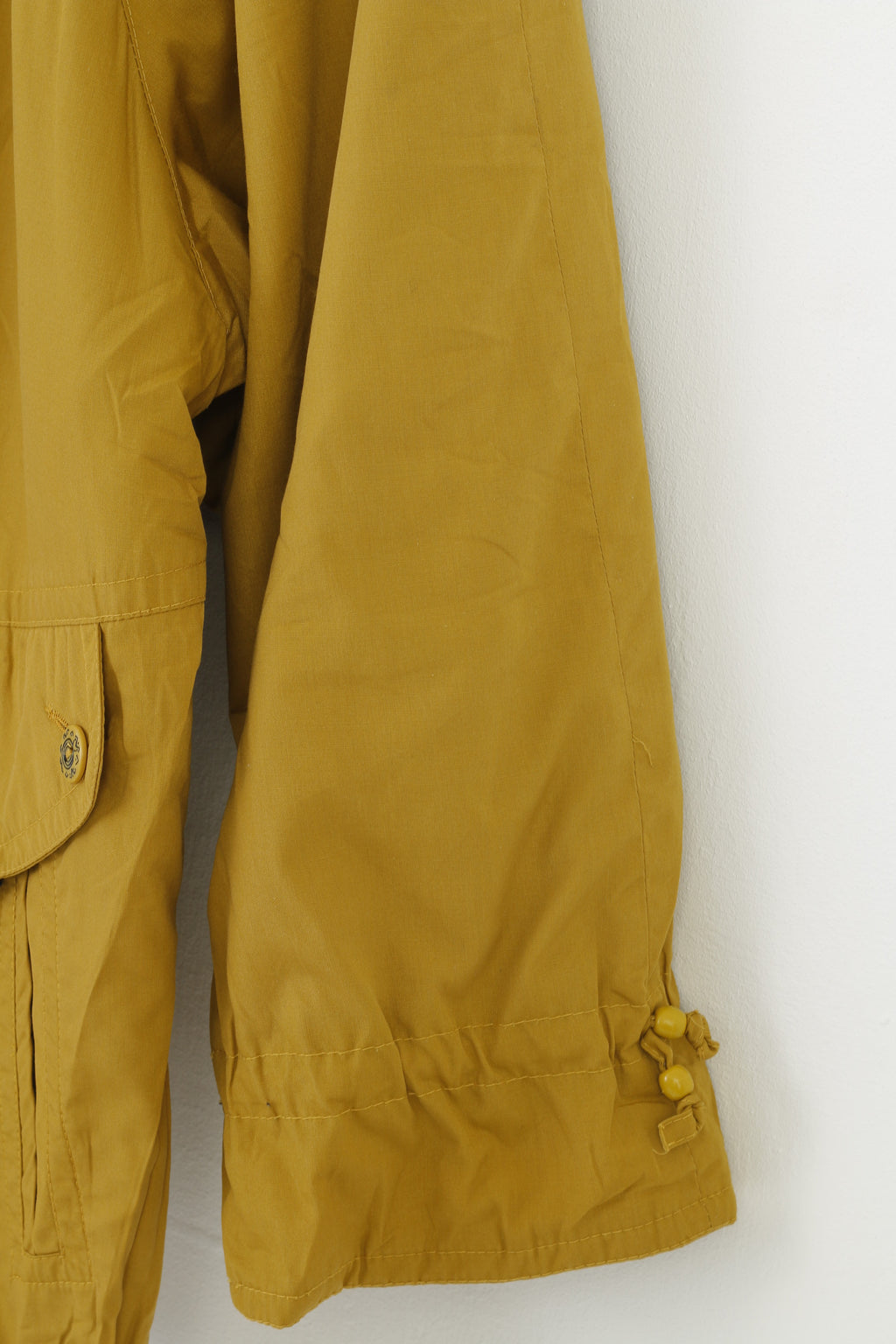 Rose Women 48 XXL Jacket Yellow Cotton Blend Zip Up Shoulder Pads Retro Vintage Outwear Top