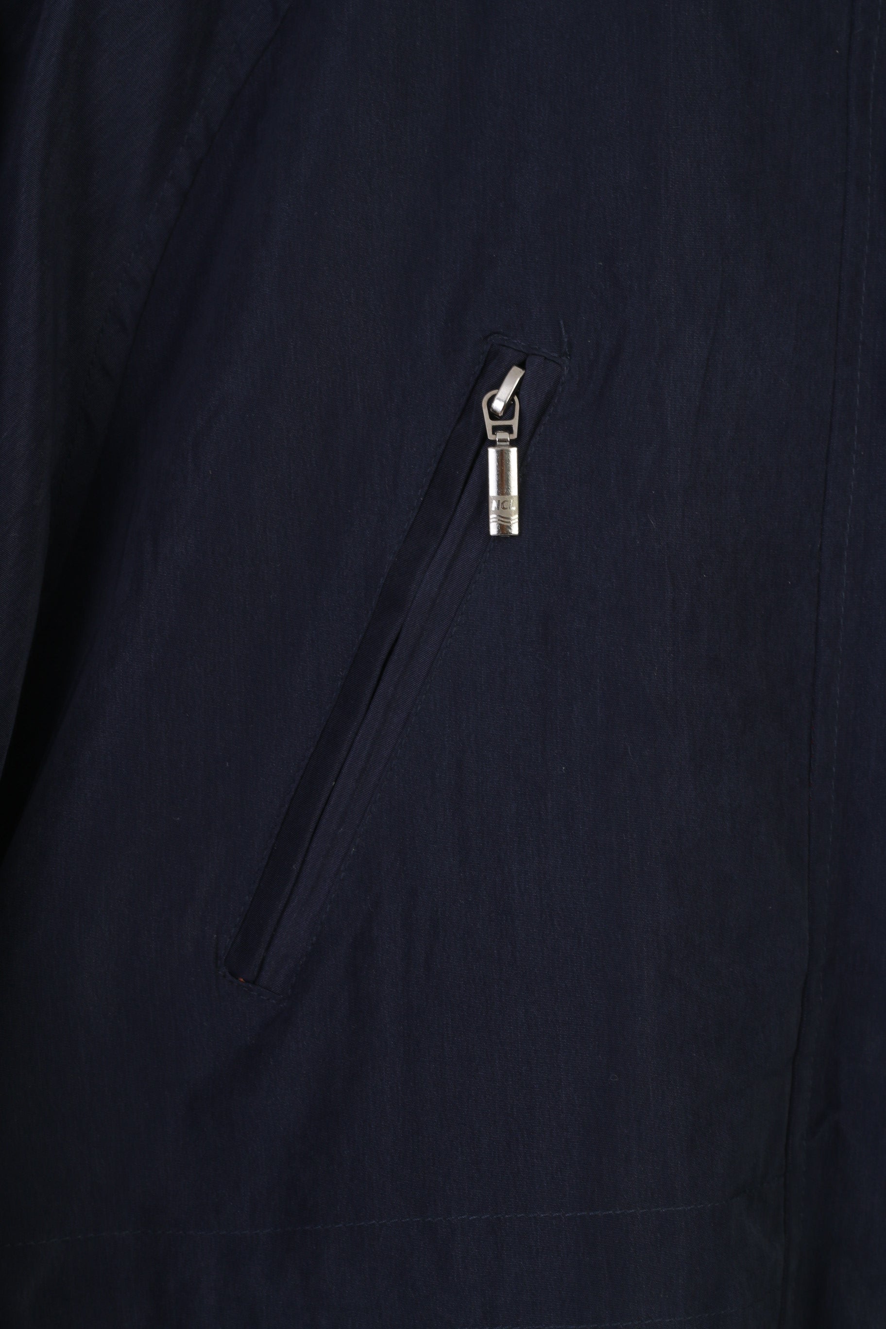 NCL Norwegian  Women L Jacket Navy Lightweight Zip Up Shoulder Pads Cruise Line Top