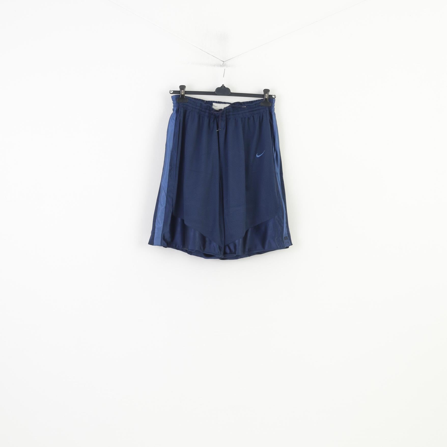 Nike Men XL Shorts Navy Shiny Mesh Basketball Play On Training Sportswear Pants 