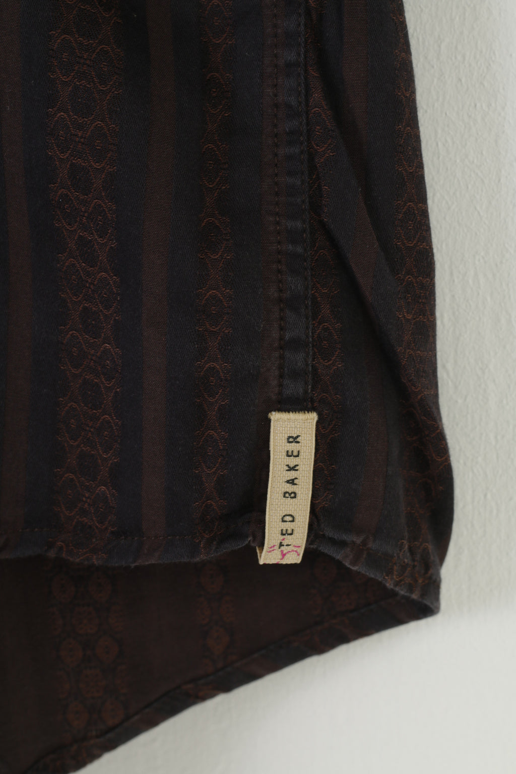 Ted Baker Chemise décontractée à manches longues en coton marron pour homme 5 L