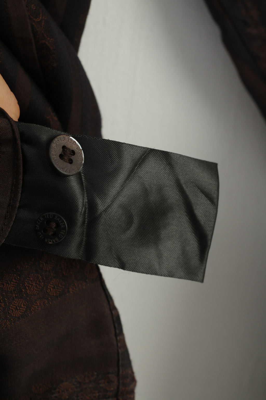 Ted Baker Chemise décontractée à manches longues en coton marron pour homme 5 L