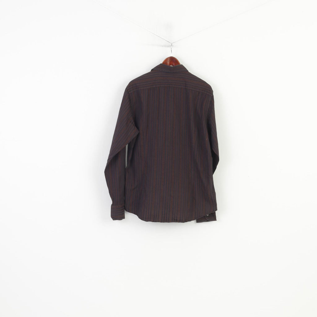 Ted Baker Chemise décontractée à manches longues en coton marron pour homme 5 L