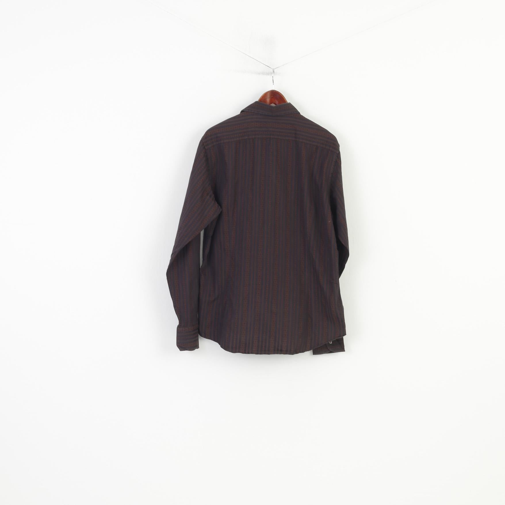 Ted Baker Chemise décontractée à manches longues en coton marron pour homme 5 L