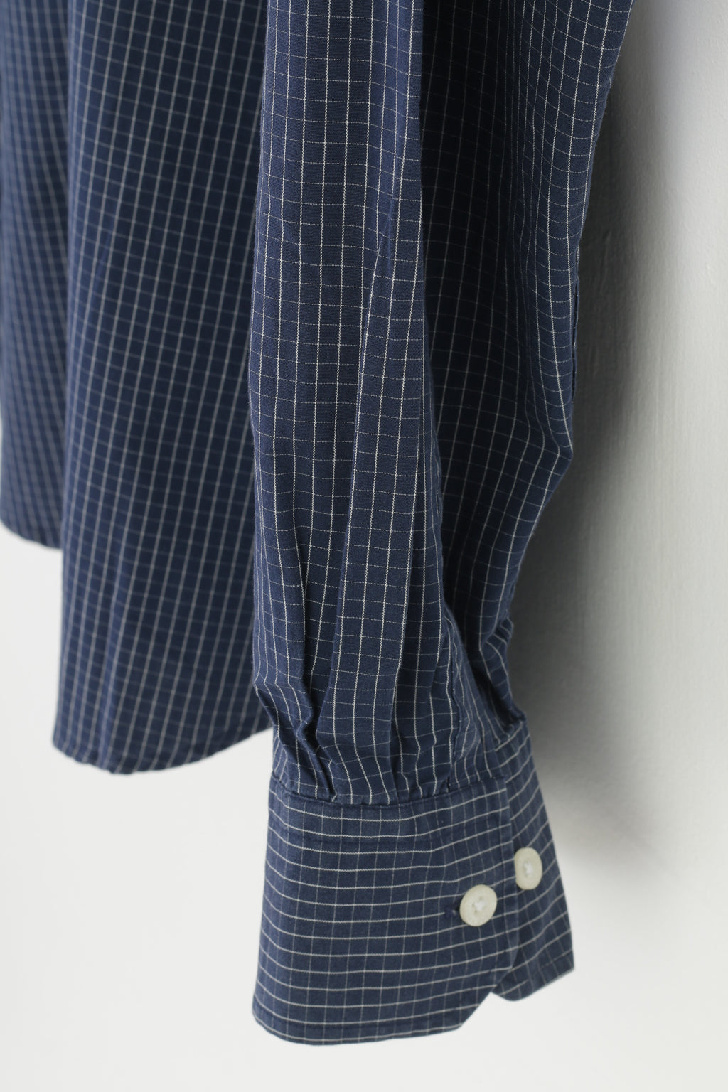 Peak Performance Men S Casual Shirt Blue Cotton Checkered  Nature Long Sleeve Top