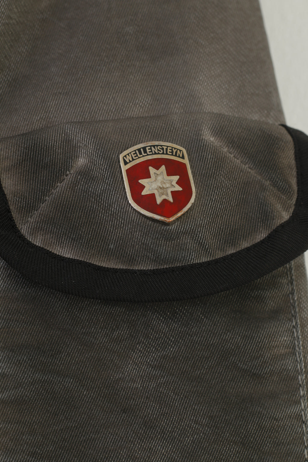 Wellensteyn Woman M Jacket Grey Shiny Detachable Hood Full Double Zipper Slippery Material Top