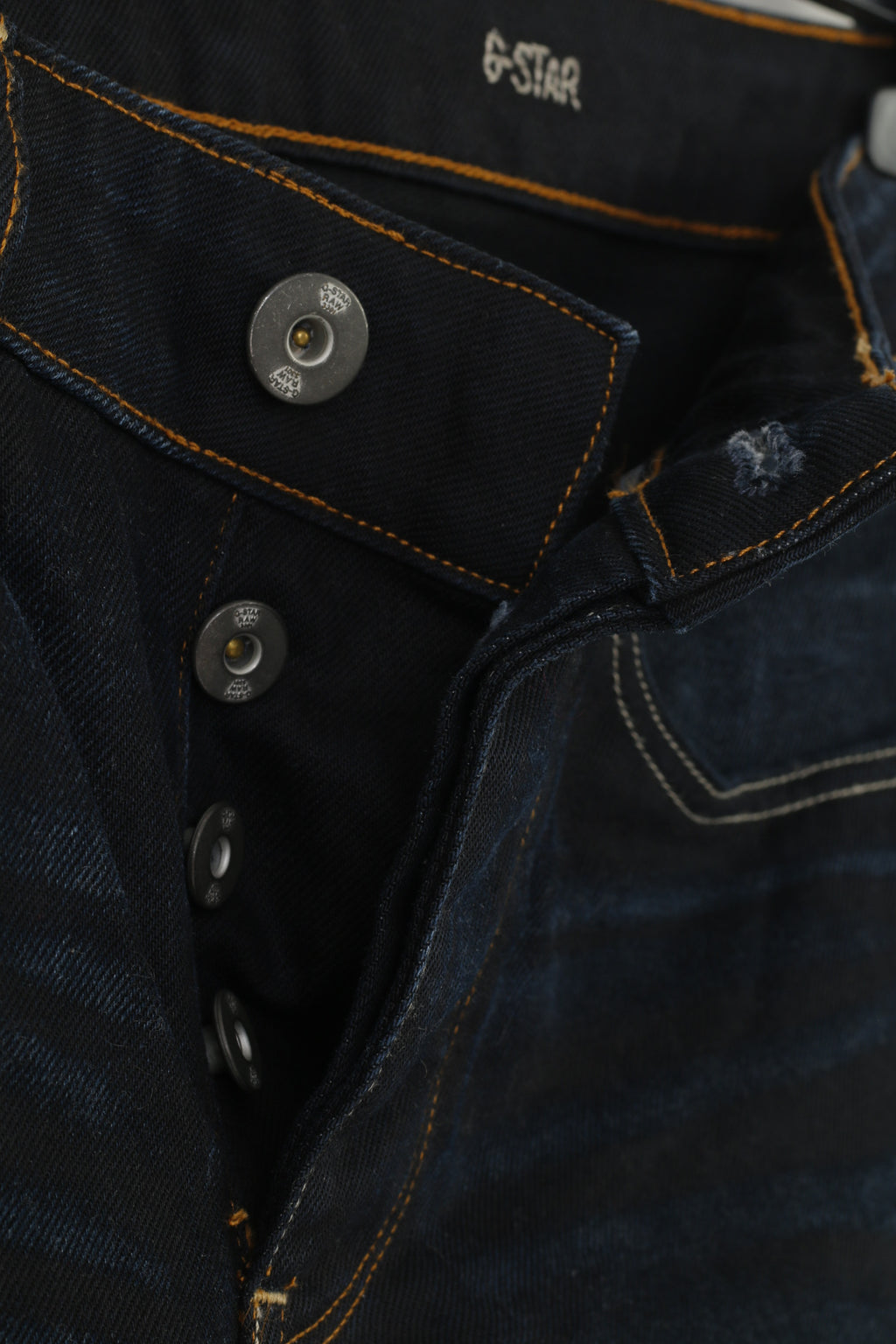 G-Star Hommes 29 32 Pantalon Bleu Marine Morris Low Straight Cotton Top