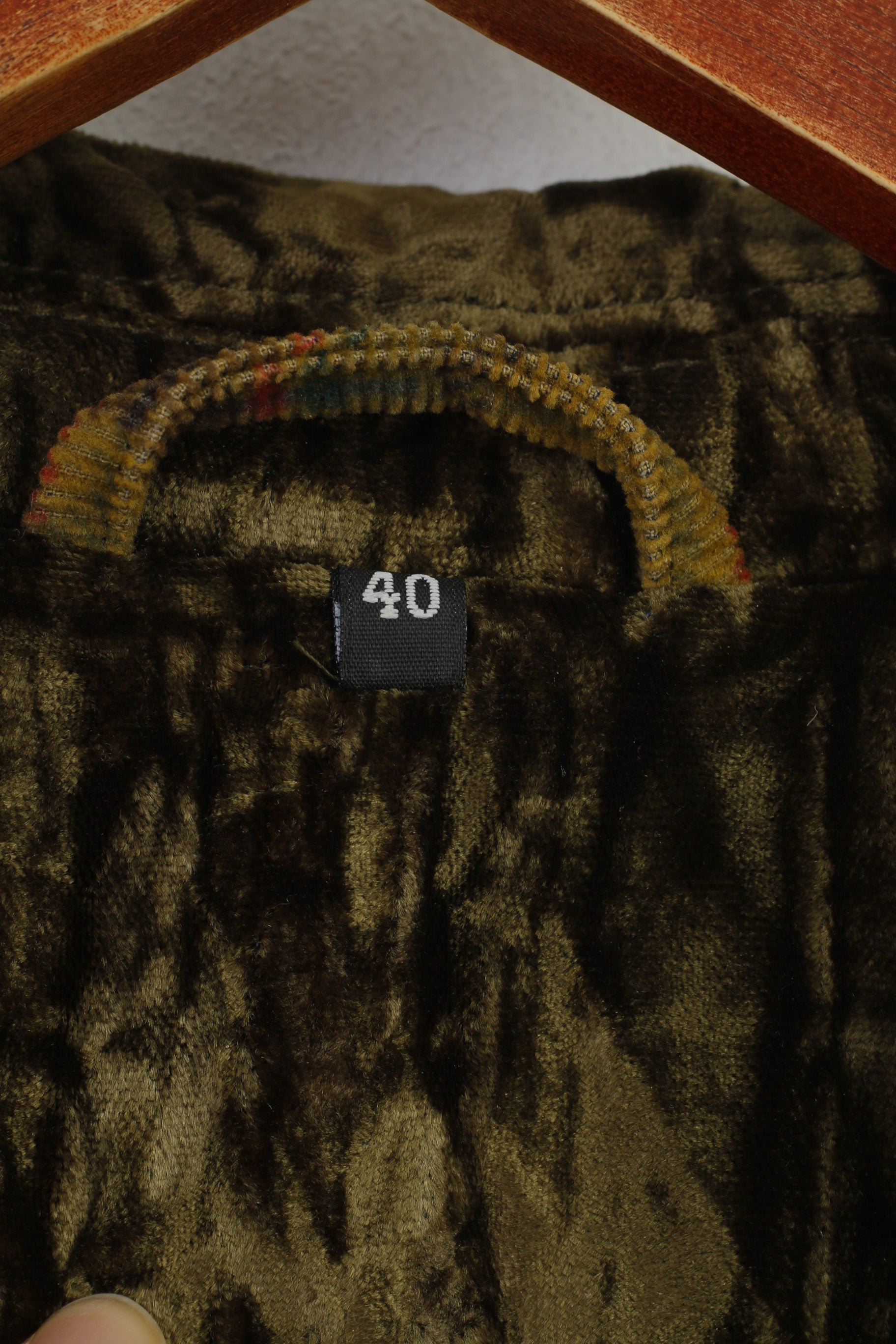 Vintage Women 40 S Blazer Green Checkered Cotton Country  Style Vintage Corduroy Jacket