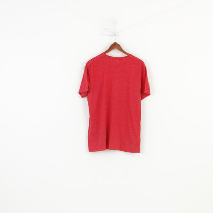 Coca Cola Hommes M T-Shirt Rouge Coton Logo Graphique T-Shirt Classique Col Rond Haut Vintage