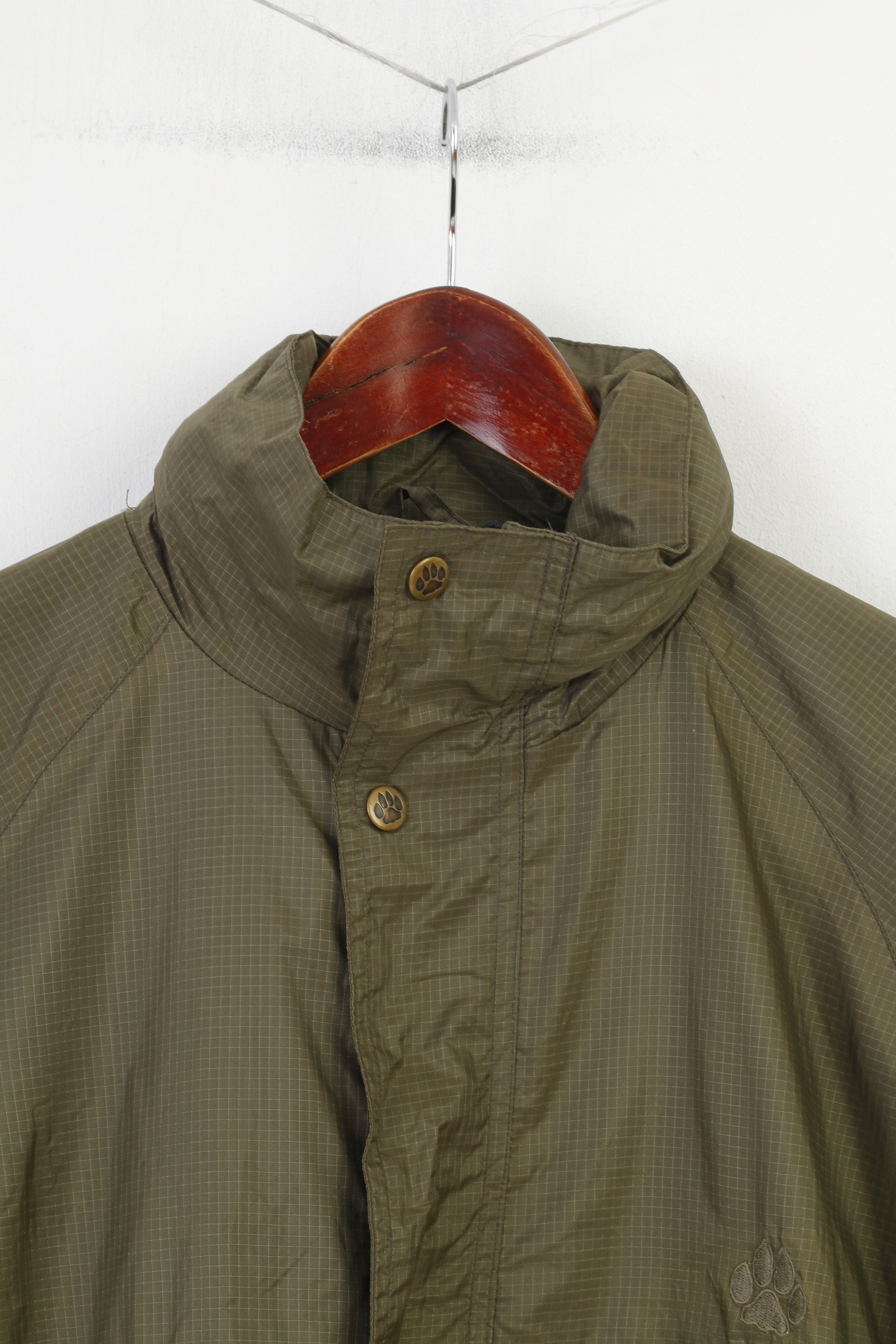 Gaupa Garçon 14 Âge Veste Vert Imperméable Nylon Capuche Sportswear Haut d'Entraînement 